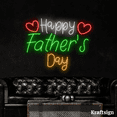 thumbnail image 2 of Craftnamesign Happy Father's Day Neon Sign, Dad Gifts, Father Day Decor, 2 of 4