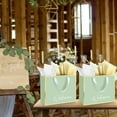 thumbnail image 6 of 12 Pack 12 Pack Metallic Paper Gift Bag with Handles and Tissue Paper 11.8 x 10 x 4'' Thank You Favor Bag for Wedding Bridesmaid Groomsmen 5 Senses Birthday Gifts (Sage Green), 6 of 7