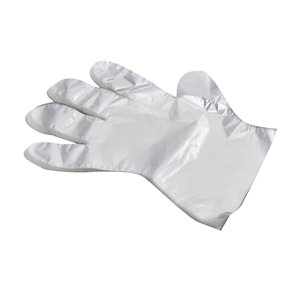 500/400/300/200/100 Pack Plastic Gloves - Food Prep Gloves Bulk Disposable Gloves Transparent Plastic Gloves Disposable for Food Service, Cleaning, Food Handling, Shared Spaces One Size Fits Most