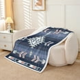 thumbnail image 2 of Southwestern Tribal Throw Blanket American Western Sherpa Blanket Queen 90"X90" Men,Boho Aztec Fleece Blanket Rustic Farmhouse Plush Fuzzy Blanket Cabin Lodge Decor, 2 of 6