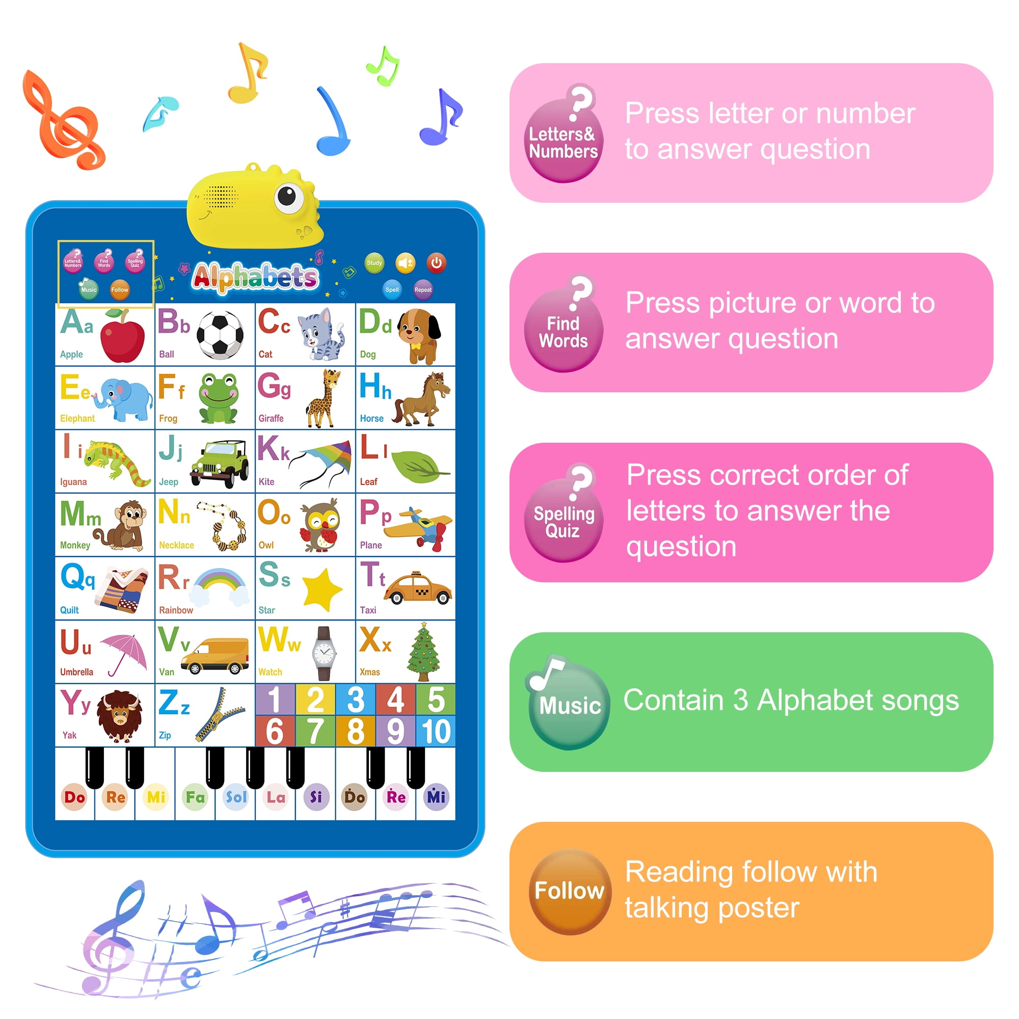 Richgv Interactive Alphabet Learning Poster Wall Chart photo 3
