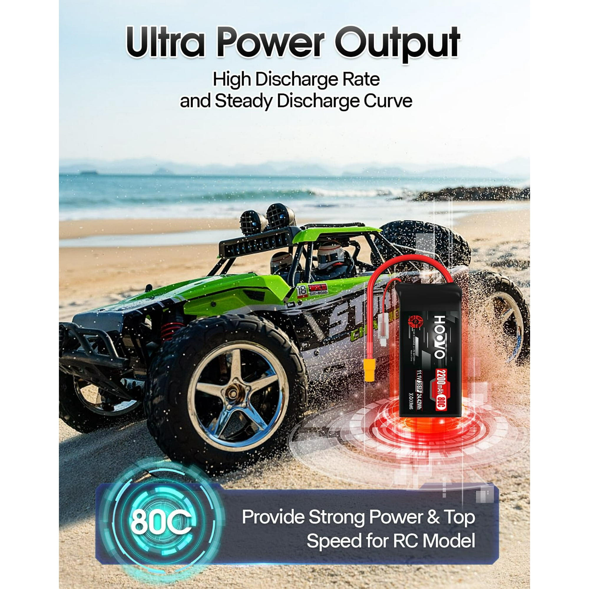 DXF 3S 5200mAh 11.1V 60C Batería RC De Litio Con Spain