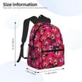 thumbnail image 3 of Daiia Orchids Flowers School Backpack for Men Women, Unisex Large Waterproof Bookbag Schoolbag Casual Daypack for High School/College/Teens/Travel/Work Black, 3 of 8