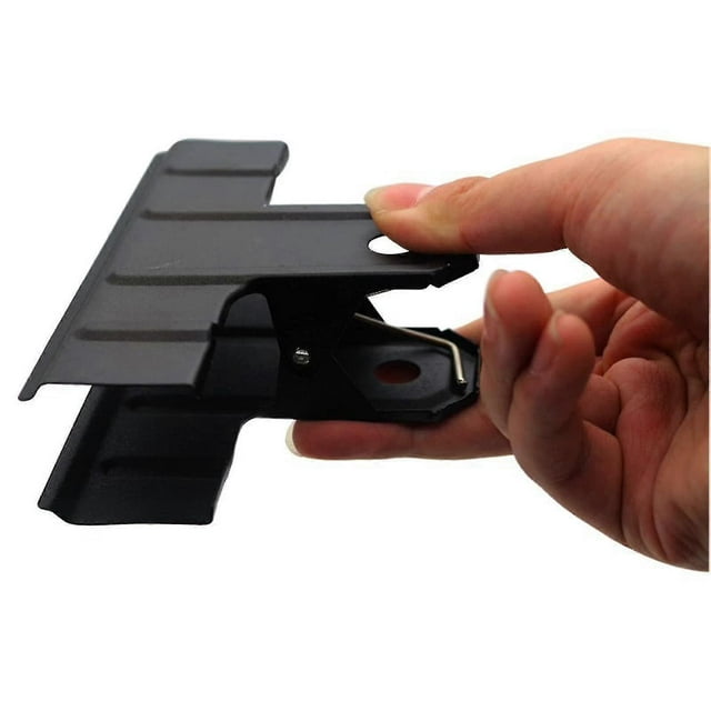 10pcs Black Large Bulldog Clips, Metal Binder Paper Clips File Clamps For Office And Home, 77mm/3inch