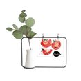 thumbnail image 1 of Sabroso tomate verduras saludables de acuarela Marco De Metal Florero De Cerámica Decoración, 1 of 4
