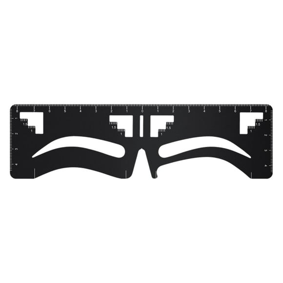 Regla de cejas Herramienta cosmética Medida de cejas de acero inoxidable Forma de ceja reutilizable permanente Diseñador de sellos para principiantes , Sunnimix Regla de cejas