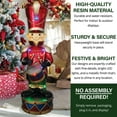 thumbnail image 3 of Fraser Hill Farm 3-Ft. African American Christmas Toy Soldier Statue with Multi-Color LED Lights, FFRS035-1SOL-RDAA, 3 of 7