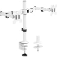 thumbnail image 1 of Soporte Doble Monitor WALI Blanco con Brazo para Dos Pantallas hasta 27 Pulgadas Giratorio y Ajuste, 1 of 9