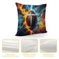 thumbnail image 4 of Wuche  Home Décor Super Soft Short Plush Square Throw Pillow Case Sofa Cushion Cover with Invisible Zipper  Insert- Football Theme Multiple specifications, 4 of 5