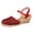 Red, variant on Women's Espadrille Wedge Sandals Lightweight Closed Toe Slip on Platform Dressy Shoes Breathable Wide Width Walking Sandal White Size 7
