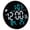 Black and blue, variant on Multifunction Timepiece Clock With Temperature Humidity Readings Double Programmable Alarms Automatic Brightness Control