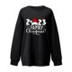 thumbnail image 2 of Gibobby Sudaderas navideñas Sudadera con capucha estampada navideña holgada para mujer con mangas hasta los hombros(Negro,CH), 2 of 4