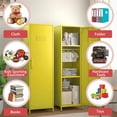 thumbnail image 4 of Metal Locker Storage Cabinet Steel Kids Wardrobe Changing Room Locker Cabinet Box with Adjustable Shelves Steel Locker File Cabinet Organizer for School Gym Home Office, 4 of 6