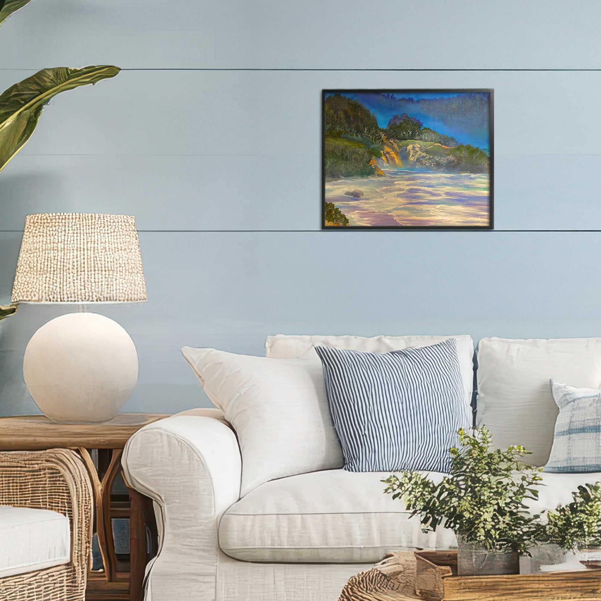 Stupell Industries Natural Wilderness Coastline Black Framed Giclee Art, design by Lee Ann Zirbes