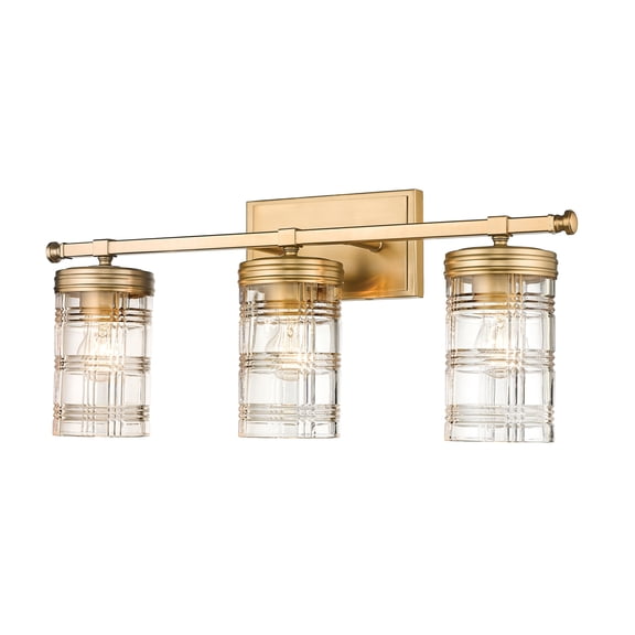 3 Light Bath Vanity-11 Inches Tall And 25 Inches Wide-Heirloom Gold Finish Z-Lite 344-3V-Hg