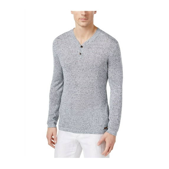 Tasso Elba Mens Marled Linen Pullover Sweater