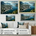 thumbnail image 4 of Designart "Essence of Alesund Germany's Port City" Landscapes Framed Wall Art Decor - Traditional Green Germany Hallway Framed Wall Art Decor, 4 of 6