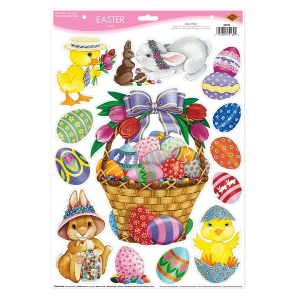 Easter Basket Friends Clings Decoration