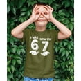 thumbnail image 3 of I was 6 Now I'm 7 Birthday Shirt for Kids Distressed Six Seven Hands Unisex Party Tee Military Green Shirt Youth Medium, 3 of 5