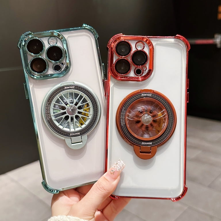 ろ*き様 iPhone 15 Pro 128GB SIMフリー ケース、カメラガ for iPhone 15 Pro Max Plating Case with Rotating Gyroscope