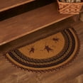 thumbnail image 2 of VHC Brands Heritage Farms Primitive Star and Pip Jute Yellow Rug Half Circle w/Pad 16.5"x33", 2 of 11