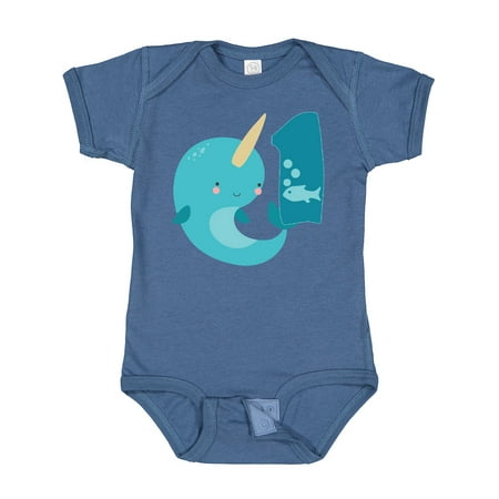 

Inktastic Narwhal 1st Birthday Gift Baby Boy or Baby Girl Bodysuit