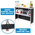 thumbnail image 7 of GoBar Portable Bar Table for Events - Pop Up Mobile Bartending Station with Travel Carrying Case - Black, 7 of 7