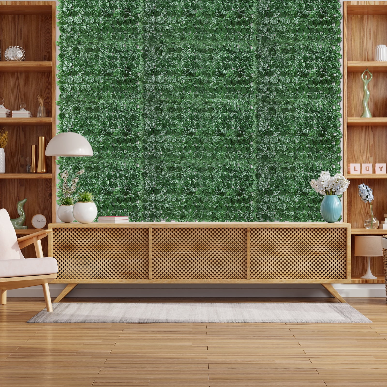 Oumilen 314" x 23.6" Artificial Ivy Privacy Fence Backdrop Garden Maple Leaf