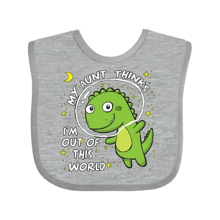 

Inktastic My Aunt Dinosaur Boys or Girls Baby Bib