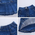 thumbnail image 6 of DHFJKG Denim A-Line Skirts For Girls Toddler Kids Casual Elastic Waist Pleated Mini Jean Skirts 1-7Y Summer Soft Skirt, 6 of 6