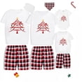 thumbnail image 2 of Pijamas familiares a juego de Navidad, conjunto de Pijamas cortos, exclusivo, Feliz Navidad, hermoso árbol, 2 of 3