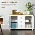thumbnail image 4 of HOMCOM Buffet de Cuisine, Armoire avec Tiroirs, Portes et Étagères, 4 of 10