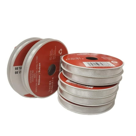Silver Craft Ribbon 3/8" x 30ft - Celebrate It
