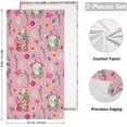 thumbnail image 2 of SKYSONIC 2 Pack Pink Funny Gnomes Hand Towels, Easter Flower Eggs Kitchen Towel Ultra Soft and Absorbent,Decorative Fingertip Face Towel for Bathroom Hotel, 28.3"x14.4", 2 of 6