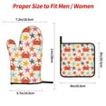 thumbnail image 2 of Daiia Crabs And Seastars Pattern Oven Mitts and Pot Holders 4 pcs Set,High Heat Resistant 500 Degree Extra Thicken Long Kitchen Cotton Oven Glove, 2 of 6