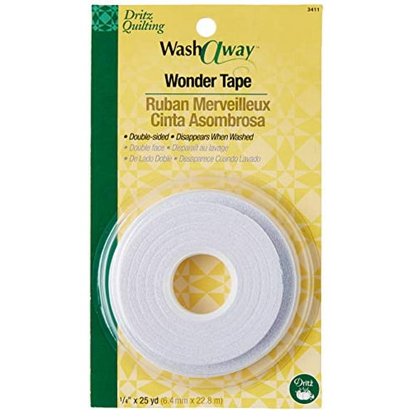 Dritz Bande de Quilting Wash-A-Way Wonder, 1/4 Pouce x 25-Yards