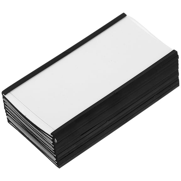 Masteelf 10 Sets Magnetic Name Tag Holders for File Cabinets and Refrigerators Reusable Magnetic Label Holders for Easy Organization Magnet Label Holders