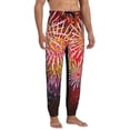 thumbnail image 4 of Honeii Fireworks Print Mens Jogger Sweatpants, Men's Lounge Pants with Pockets-X-Large, 4 of 5