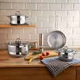 thumbnail image 5 of Sofram Soft Stainless Steel 7-Piece Cookware Set with Lids Pots and Pans Set Kitchen Cooking Set Stockpots Cooking Pots Casseroles, Silver, 5 of 10