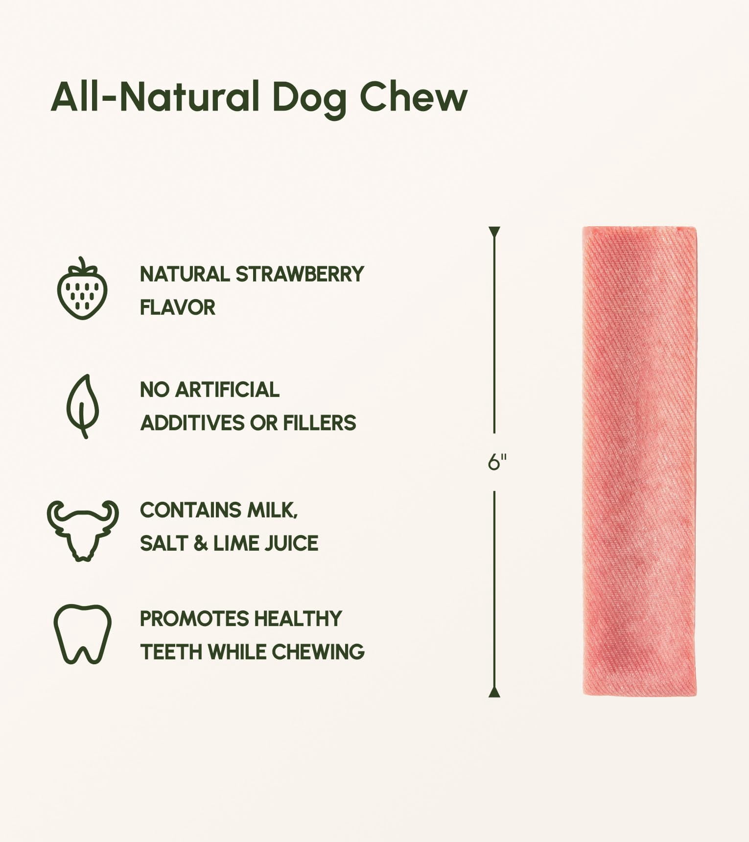 Downtown Pet Supply Himalayan Yak Chews, Dog Chew Sticks, Strawberry, 1 Lb