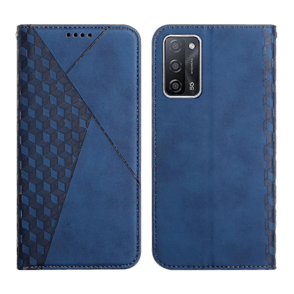 New Oppo A54s/a55/a53s 5g Case Premium Cover Magnetic Leather Folio Etui Coque - Blue