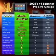 Autel MaxiCheck MX900 Scanner, 3000+ Active Tests, 40+ Services