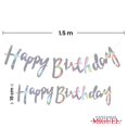 thumbnail image 2 of Mylin Banderin Deco Letrero Happy Birthday Color Plata Laser, 2 of 5