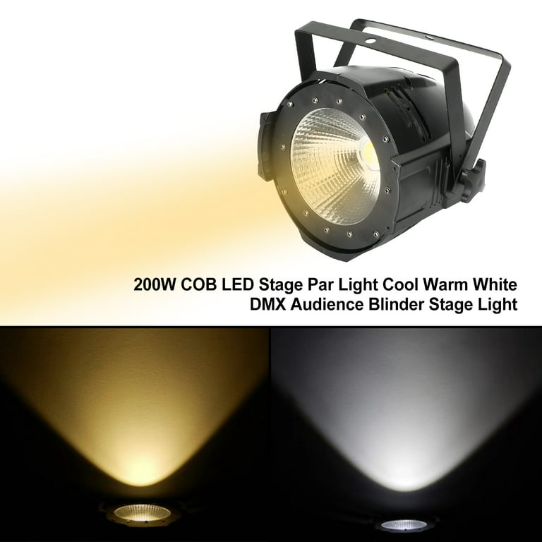 Gnome 200W COB LED Stage par Light Cool Warm White DMX Audience blinder Stage Light, Size: 36