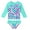 L- Green, variant on Lovebay Little Girls Mermaid Swimsuits Two Pieces Swimwears Rash Guard Set Long Sleeve UPF50+ Bathing Suit for Beach 2-8T