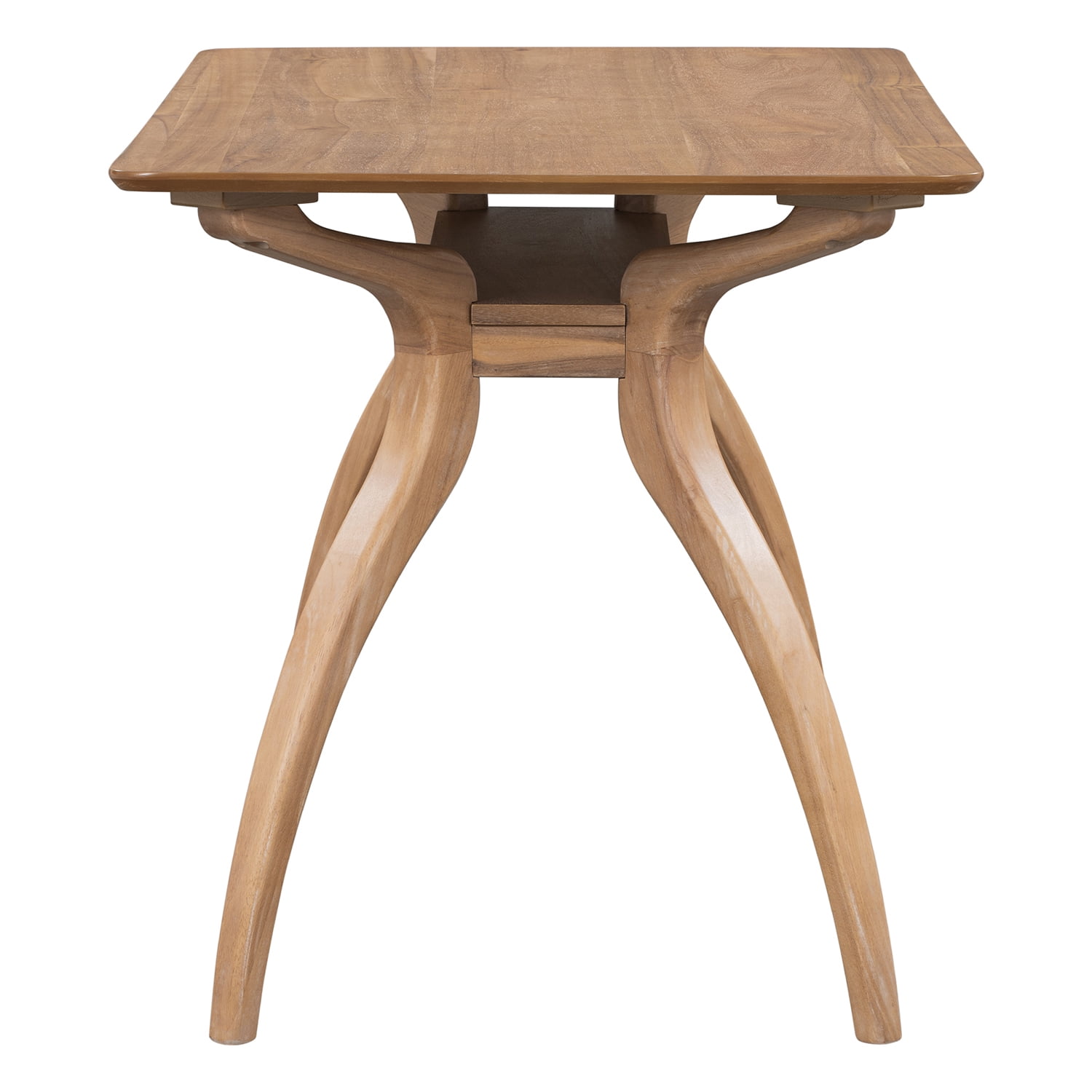 Kadyn 5-Piece Dining Table Set, Solid Wood Dining Set with MDF Board Tabletop and 4 Upholstered Chairs, Kitchen Table and Chairs Set for Dining Room, Natural Wood Wash