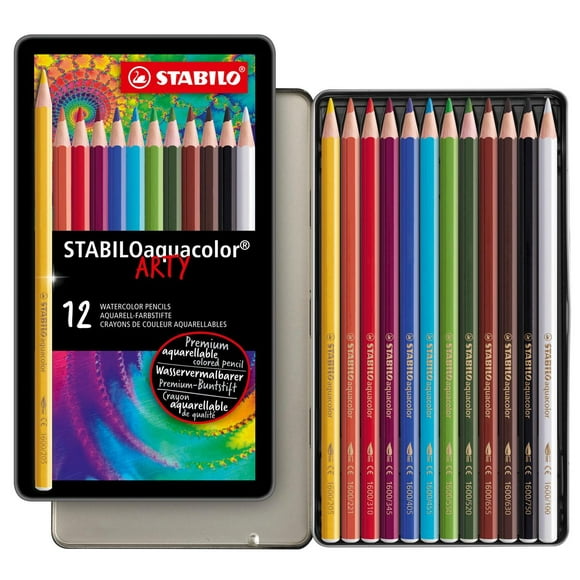Lápiz de Color STABILO Aquacolor Multicolor Conjunto de 12 Piezas