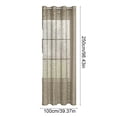 thumbnail image 3 of Kuroiy Semi Transparent Curtains Panel Silver Embossed Pattern, Grommet Top Polyester, 100x250cm, Gray Khaki Pink Blue Yellow Green, Elegant Living Room Bedroom Window Drapes, 3 of 6