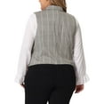 thumbnail image 4 of Agnes Orinda Women's Plus Size Waistcoat Vest Vintage Vest Button Steampunk Jacquard Jacket 3X Black Brown, 4 of 7