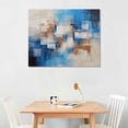 thumbnail image 3 of COMIO Large Blue Abstract Wall Art Canvas Print Picture for Living Room Large Blue Gray Brown Abstract Decoration Home Bedroom Office Decor Modern Framed Artwork Framed Wall Art, 3 of 5